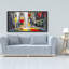 Abstract texturized cityscape - 24"x48" Framed canvas