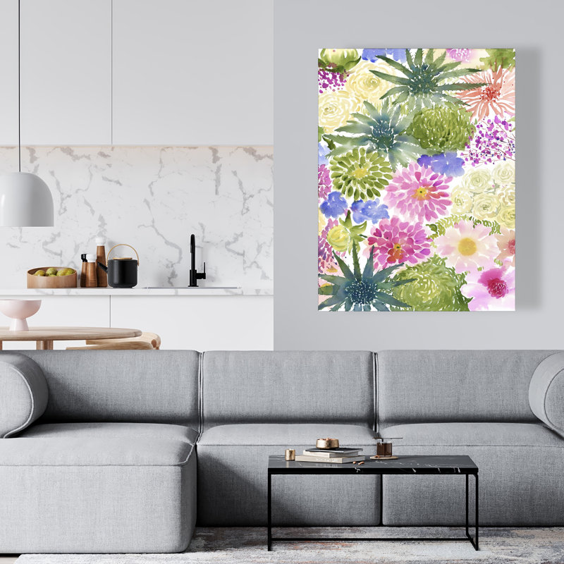 Lot de fleurs exotiques - Toile botanique pour la décoration intérieure