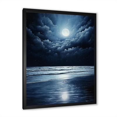 Beach Photo Serene Moonlight II, reproduction d'art sur toile