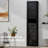 Bathroom Storage Cabinet With 2 Barn Doors And 1 Drawer, Narrow Storage Unit, Adjustable Shelves,-952757609