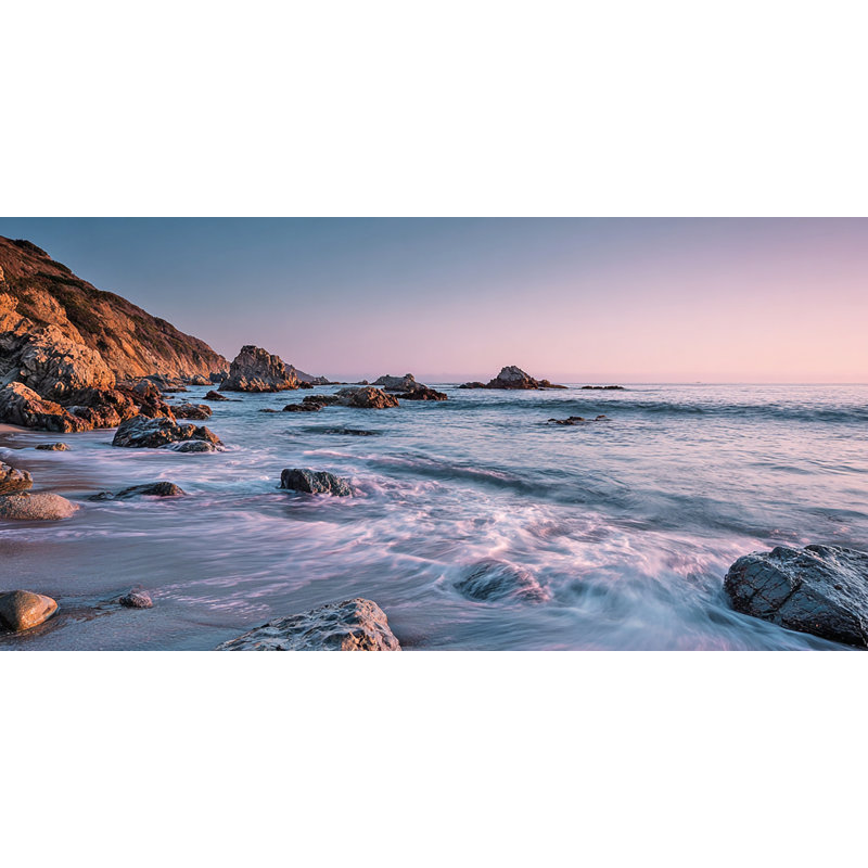 «Pink Dusk Shore», art mural sur toile tendue, H 20 po x l 40 po