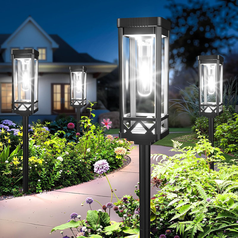 2x Bigger Solar Pathway Lights Outdoor, Upgraded Brighter Solar Garden Lights Solar Powered, Over 12 Hours Outdoor Solar Lights For Yard Landscape Lighting Path Walkway Driveway Sidewalk