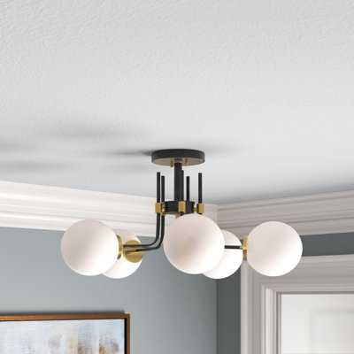 Weinmann Glass Semi Flush Mount
