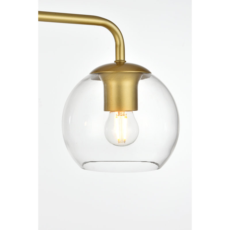 Lumière de meuble-lavabo à intensité variable, Laiton, H 10 po x l 19 po x P 19 po, Deux lumières