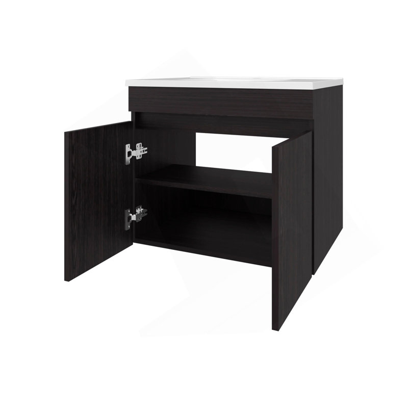 Coiffeuse Wengue avec 2 portes, Marron foncé