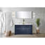 Ensemble de meuble-lavabo double 60 po X P 20 po D, avec plateau en quartz blanc-117978719