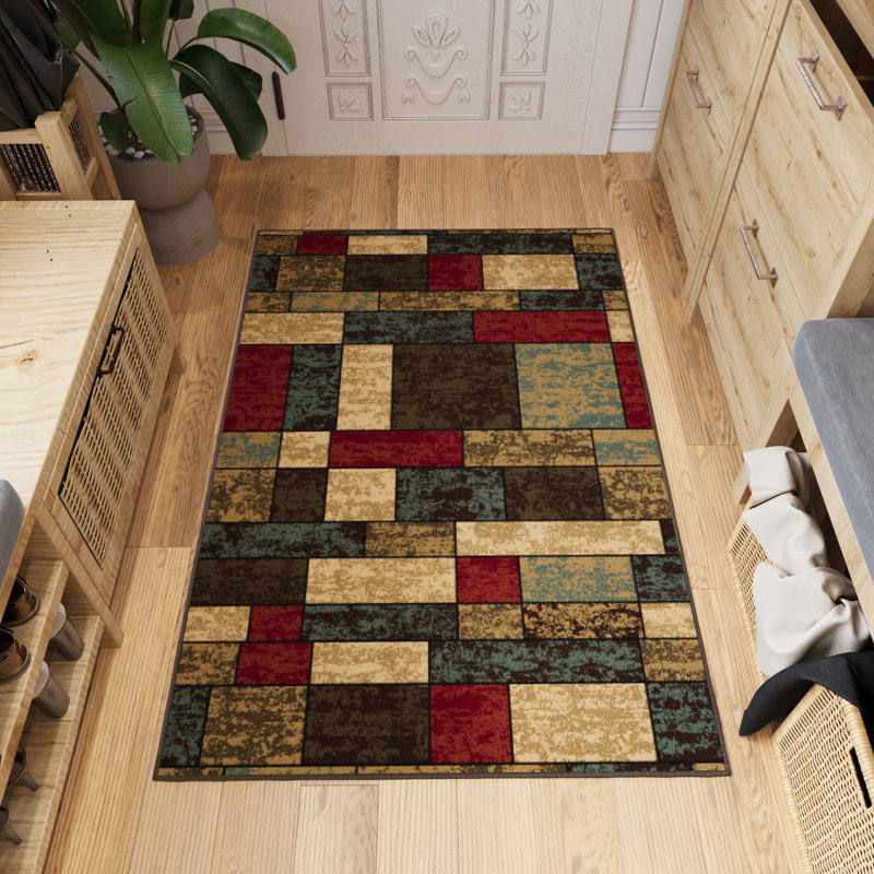 Tapis antidérapant pour le salon, le couloir et le vestibule Ottohome, Rectangle 3 pi 3 po x 5 pi