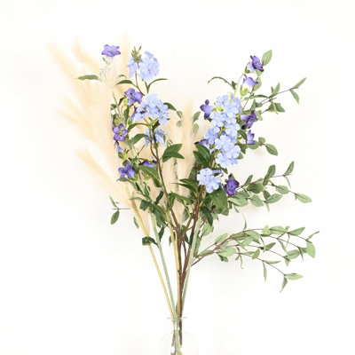 Arrangement floral de 36 po de style campagnard artificiel de style campagnard de la vigne, de la ferme, de la verdure, de l'eucalyptus, de la branche, du feuillage, de la longue tige florale et du bouquet de fleurs pour la fête de mariage