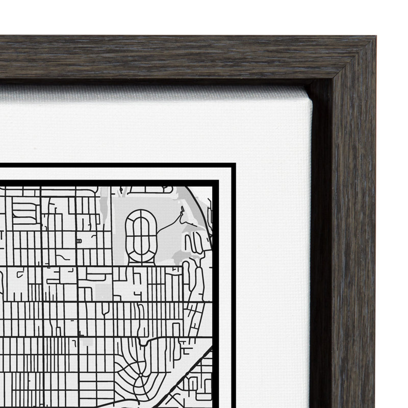 «Seattle Modern Map» par Jake Goossen, reproduction d'art sur toile encadrée