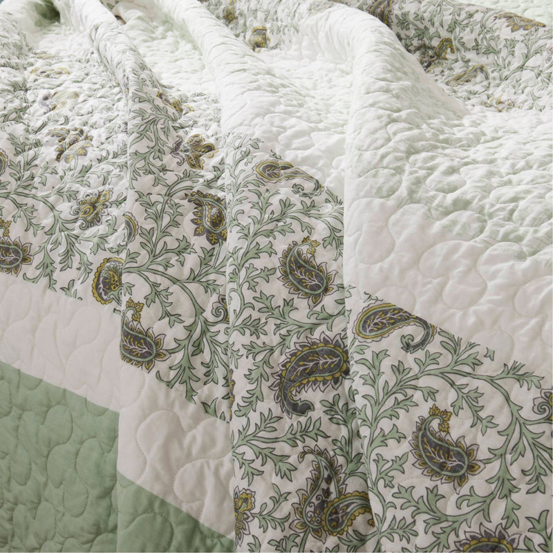 Ensemble de courtepointe en percale de coton 6 pièces avec coussins décoratifs