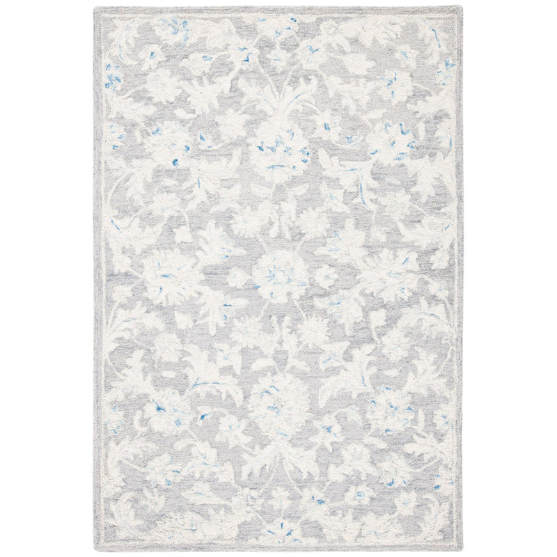 Tapis en laine et coton touffeté à la main Crown, Rectangle 3 pi x 5 pi