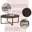 Table basse ronde en bois d'acacia massif Kersh