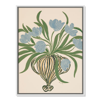 La Poire Blue Tulips Print by Camilla Bergqvist