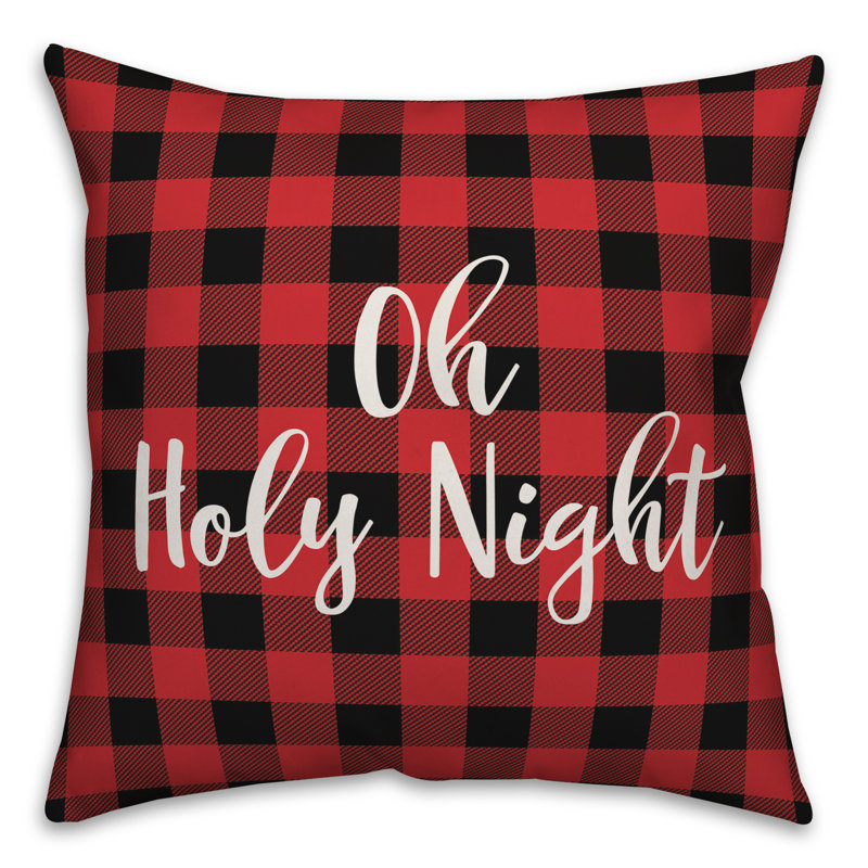  Coussin décoratif à carreaux «I'm be Hohohome for Christmas in Buffalo Check», Housse de coussin