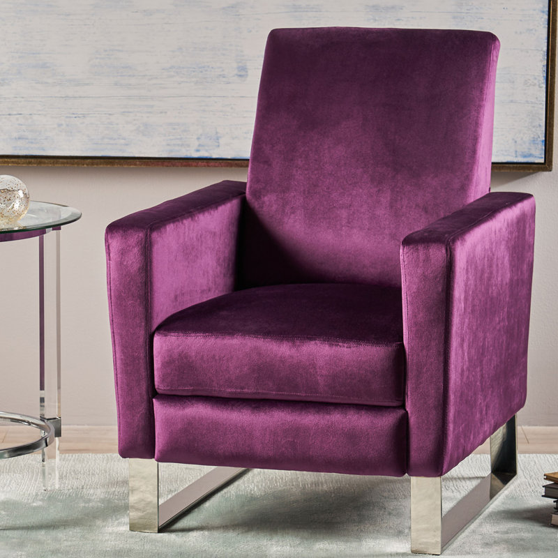 Cesilie Recliner, Velvet, Eggplant