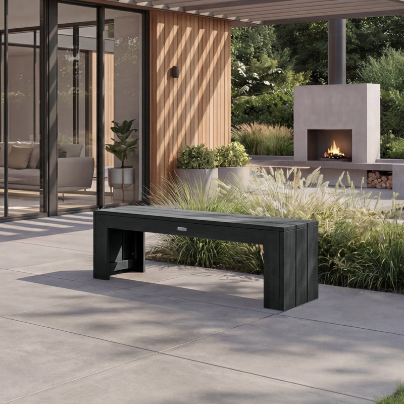 Banc moderne Monroe, Noir