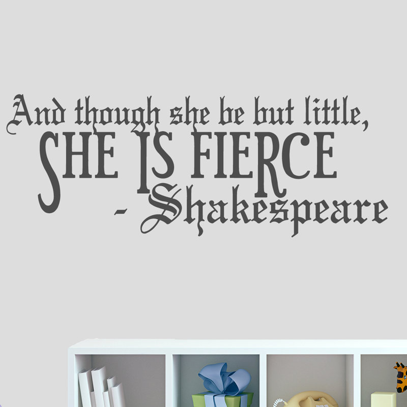 Adhésif décoratif «She is Fierce», Gris foncé