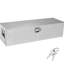 Boîte à outils spacieuse en aluminium pour remorque, lit de camion et véhicule récréatif, coins améliorés, 39 po x 13 po x 10 po, argent avec clés verrouillables Poignée latérale robuste, clés, rangement pour véhicule