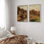 «Rustic Countryside & River Bridge Prints Pastoral Landscape Nature Wilderness Illustration Decor», 2 pièces-98249627-98249623