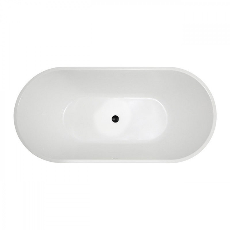 Baignoire autoportante en acrylique Chloe, Bronze huilé, 23" H x 58,76" L x 29,5" L