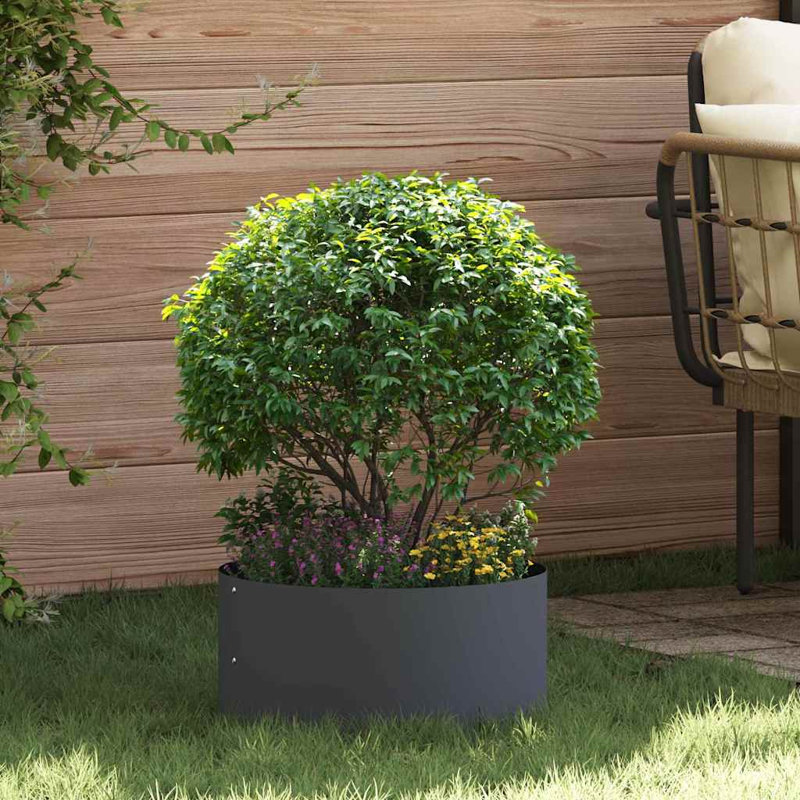 Garden Planter 20 Cm Steel, 20cmH x 40cmW x 40cmD, Anthracite