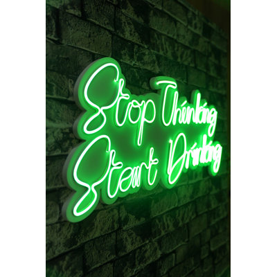 Flexible Neon LED Light Strip, Waterproof Green (12V) | 13.4 x 30.7 x 0.8 inches, PVC Foam Template, 570 Lumen | On/Off Switch, 12V 4A Adaptor, 42,336 Watt, Perfect for Home Décor, Parties & Events