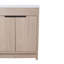 Meuble-lavabo simple 30 po avec lavabo en chêne clair clair