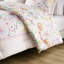 Édredon réversible en coton mauve / grand réversible mauve à motif floral avec 4 pièces et imprimé girafe jungle