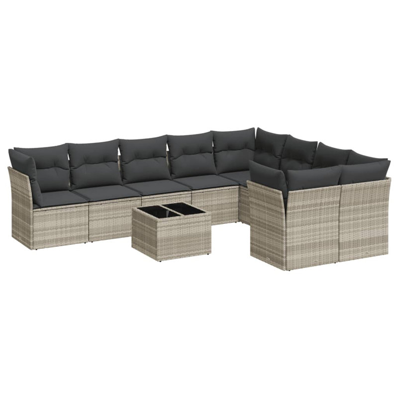  Garden Sofa Set Light Grey