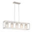 Lustre rectangulaire moderne en acier à 5 lumières pour îlot de cuisine Gerberoy-852129957