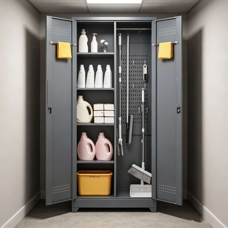 Metal Single Storage Cabinet, 72.83" Height