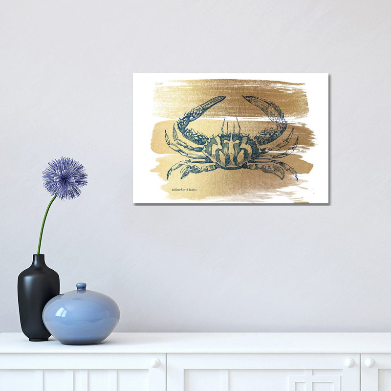 Brushed Crab 1 Piece Wrapped Canvas Painting, 30.48 cm H x 45.72 cm W