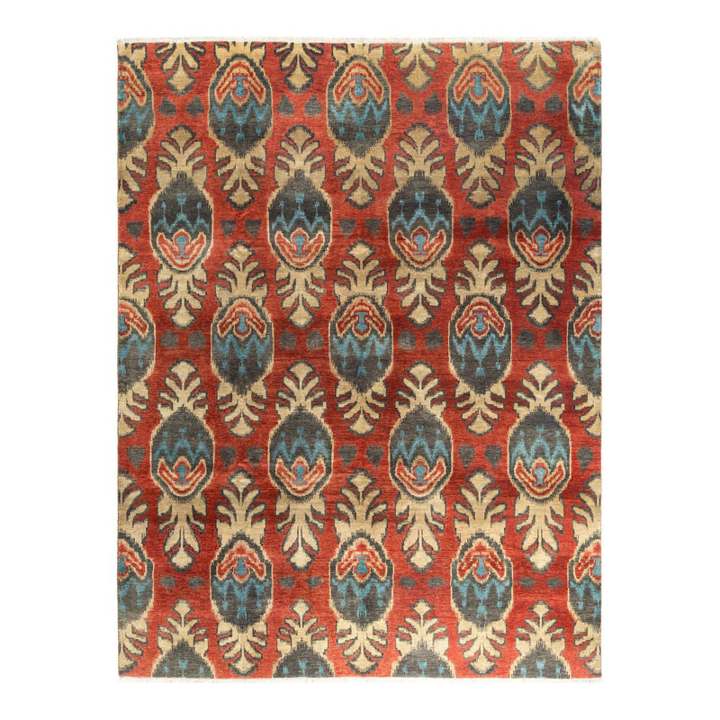 Overdyed One-of-a-Kind 9' 1" X 11' 9" Hand Knotted Area Rug