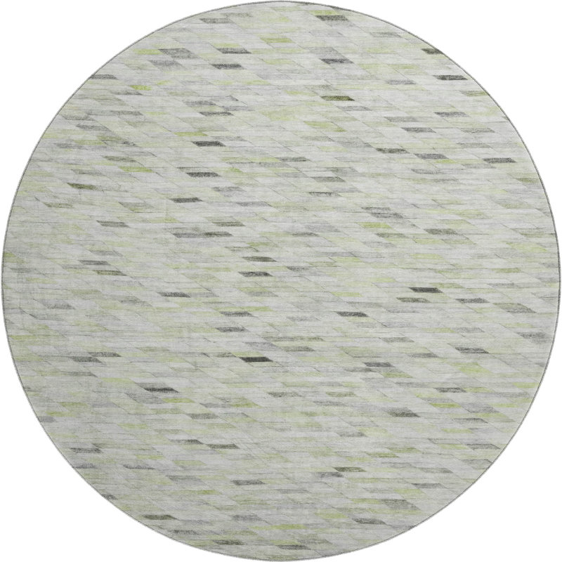 Premium Machine Washable Honig AMF1660 Geometric Rug, Round 8'