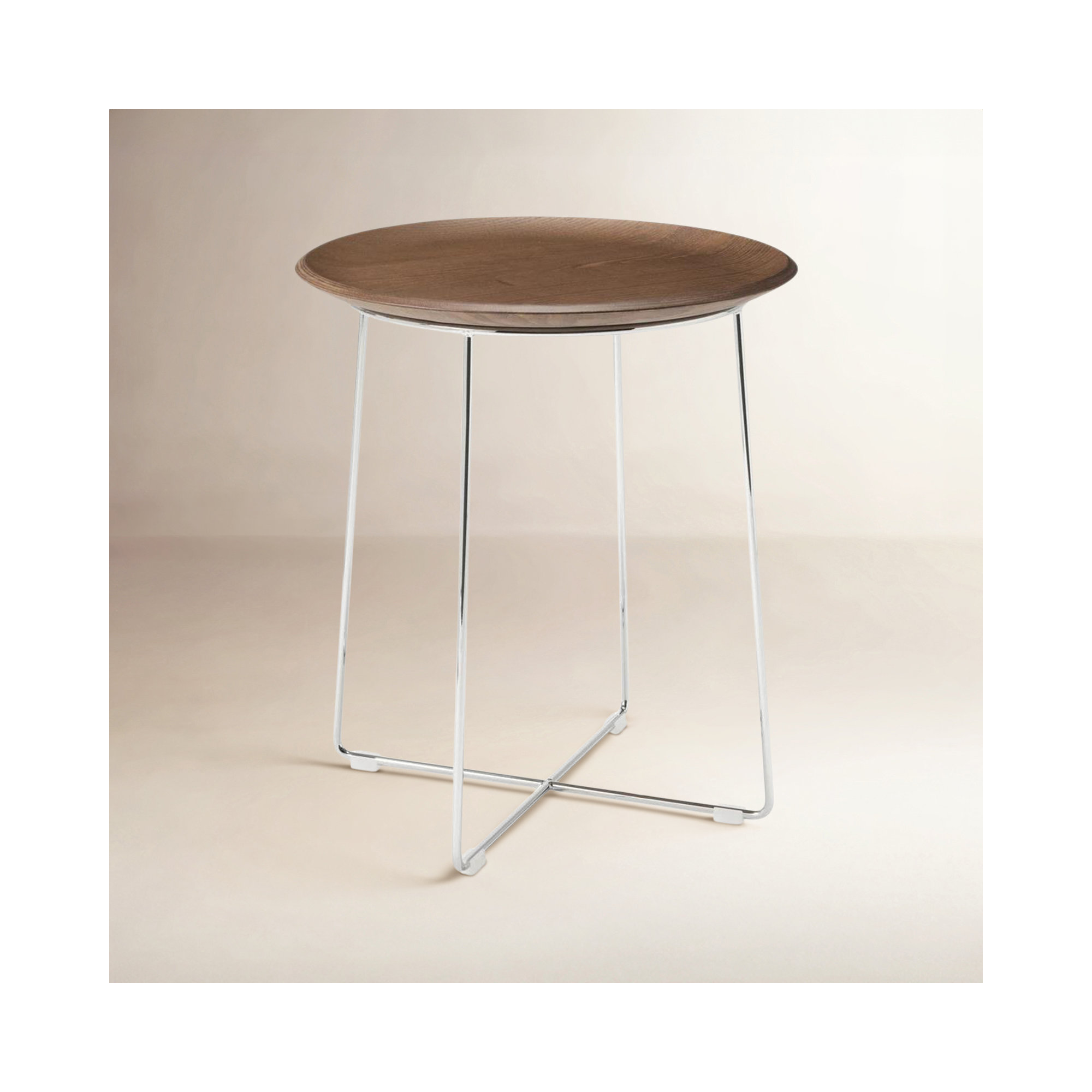 Al Solid Wood End Table, Black, Dark Wood