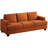 89'' Upholstered Sofa, Modern 3 Seater Corduroy Couch With Square Armrests-2128305173