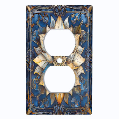 Couvercle de plaque d'interrupteur en métal; Impression de vitrail 4 couleurs US Standard