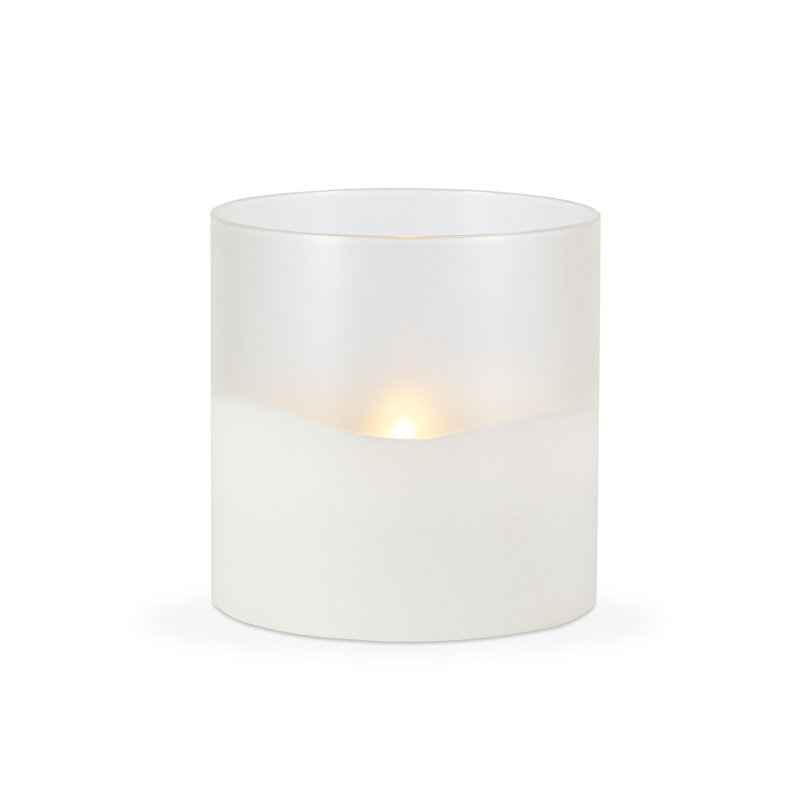 Heyko Unscented Flameless Candle, 6" H x 6" W x 6" D