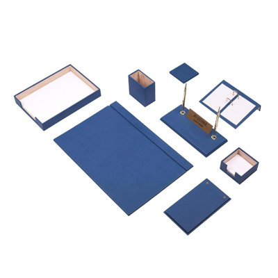 Michalia Leather / Faux Leather Desk Organiser Set