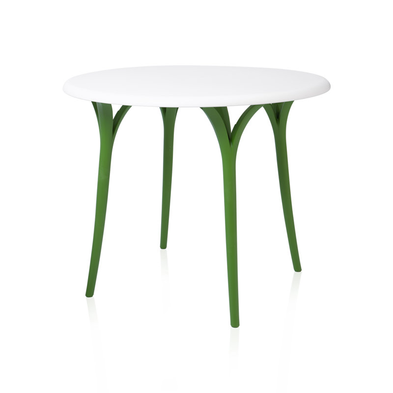 Table bistro en plastique everalda, Vert
