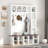 Farmhouse Wooden Hall Tree With Coat Rack, Sitting Bench, Display Shelves And 13 Cubbies-409571203