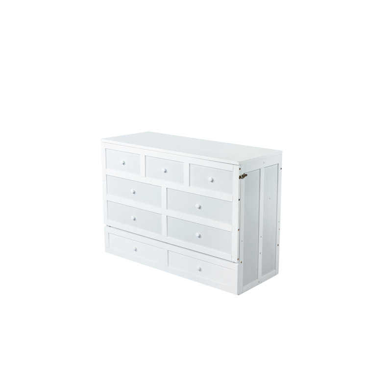 Lit double escamotable avec rangement et station de charge
