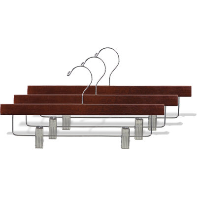 Wood Hangers With Clips for Skirt/Pants