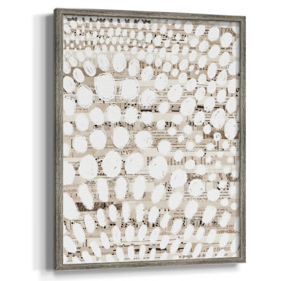 Reproduction encadrée de motif rétro II - bois massif