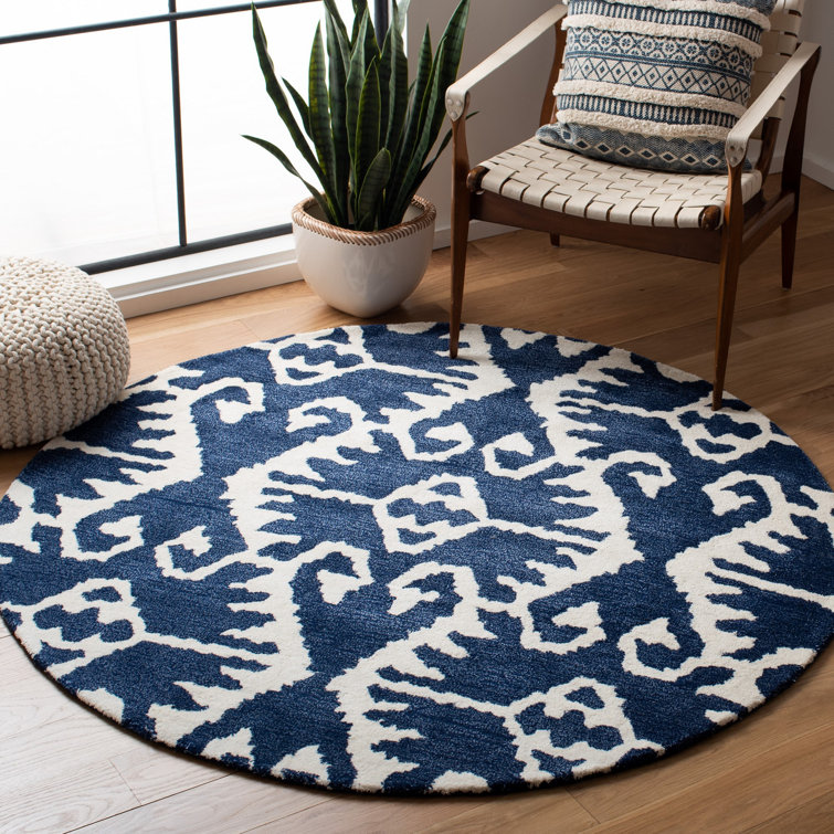 Kouerga bHand Tufted Wool Ikat Rug