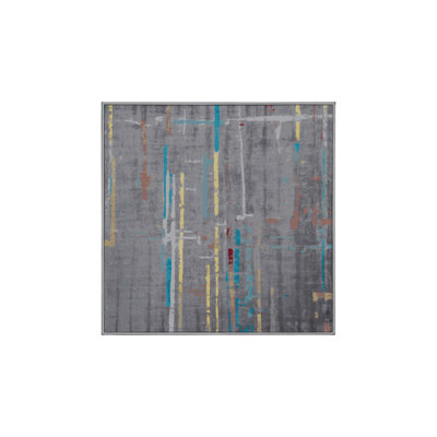 Tapis gris soyeux et moelleux
