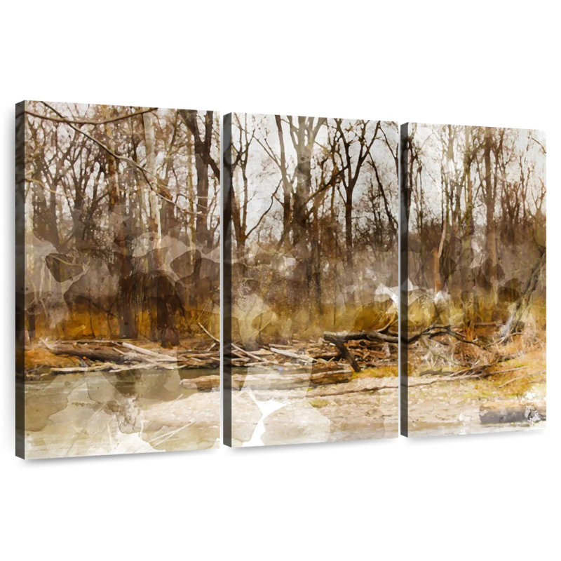 Alvord Landscape River Woods, 20" H x 33" W