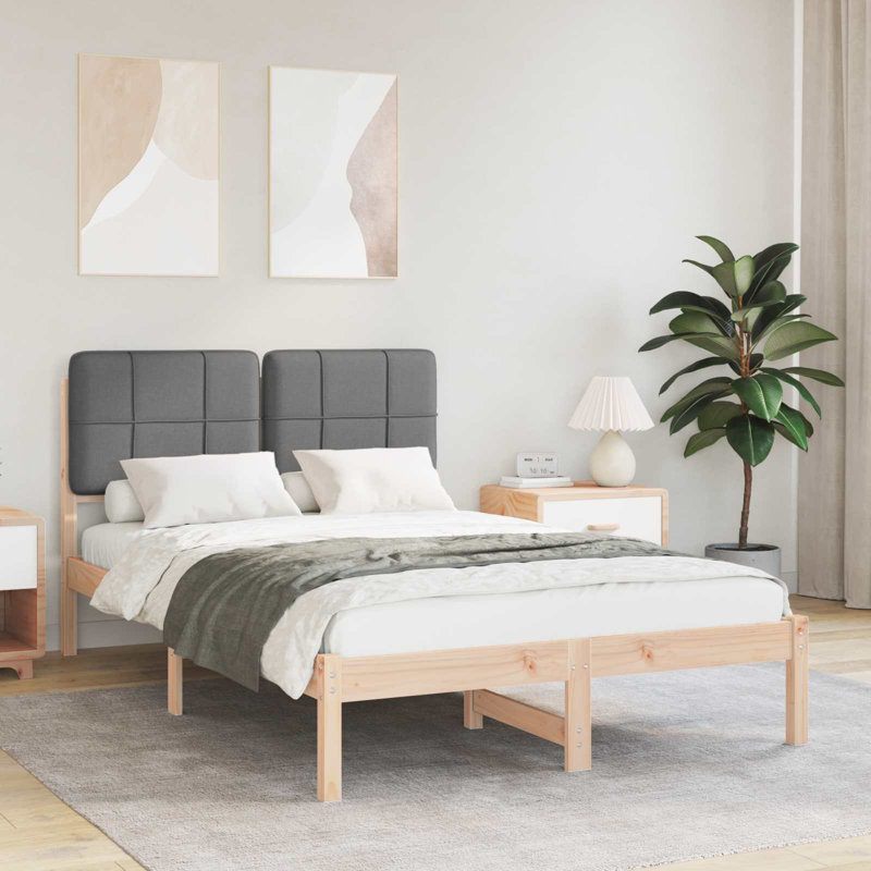 Solid Wood Bed, Single (3'), Dark Grey