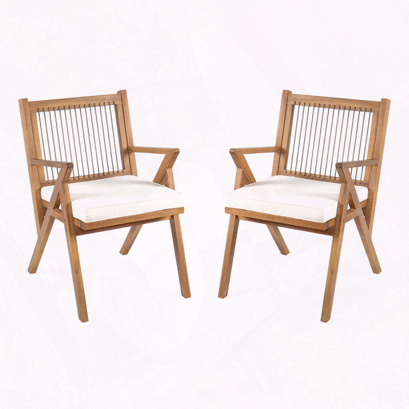 Chaise de salle à manger de patio rembourrée stable KD Design