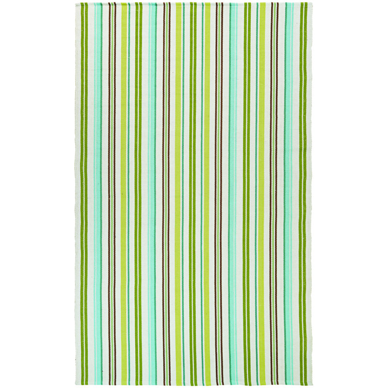 Artique Cotton Striped Indoor Rug, Rectangle 2' x 3'